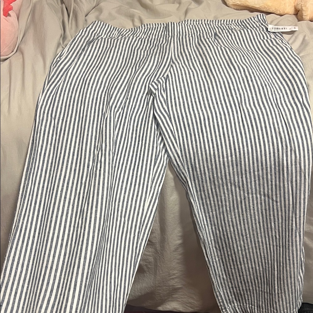 Old Navy High waisted Linen- blend Wide- leg pants (blue)
